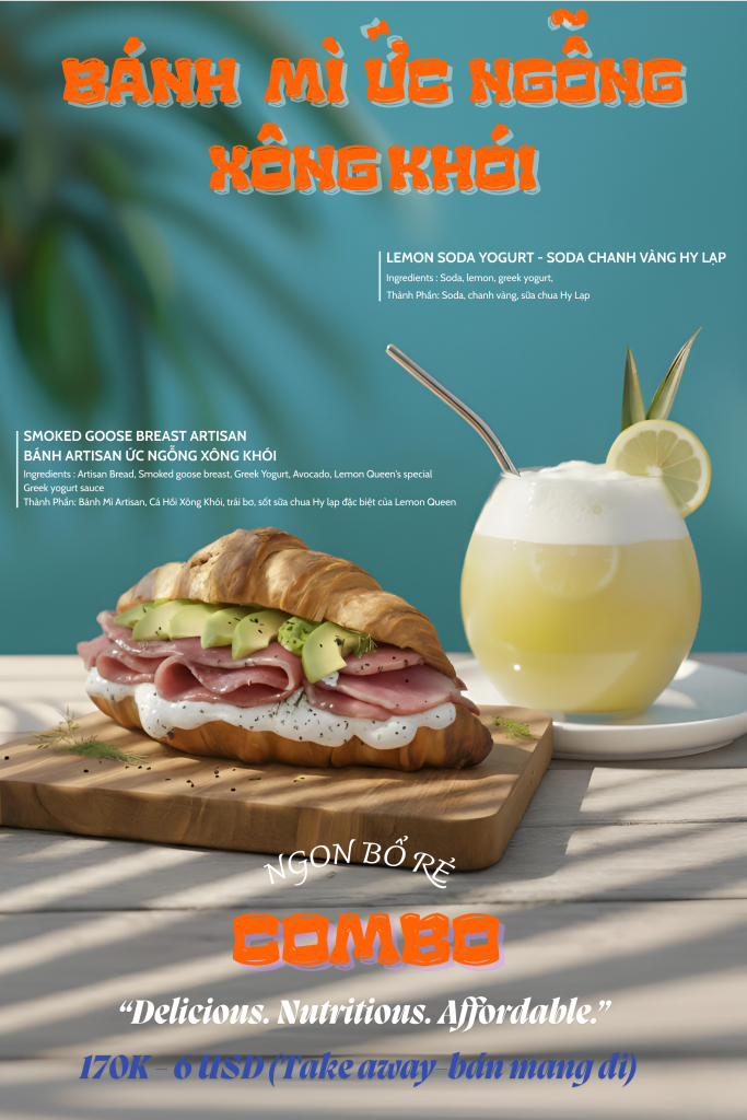 SMOKED GOOSE BREAST CROISSANT- Bánh croissant ức ngỗng xông khói